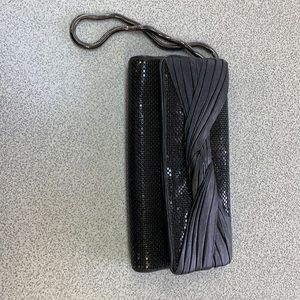 Whighting Davis Black Metallic Clutch